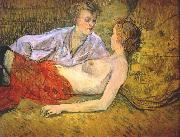 The Two Girlfriends Henri de toulouse-lautrec